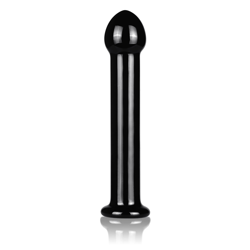 Plug anal vidrio color negro