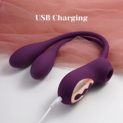 Succionador y vibrador doble BunnyDuo