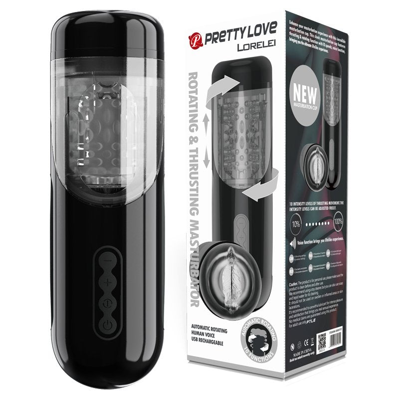 Masturbador masculino Automático con Voz y Rotación