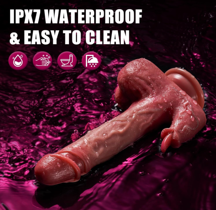 Dildo vibrador y telescópico hiperrealista
