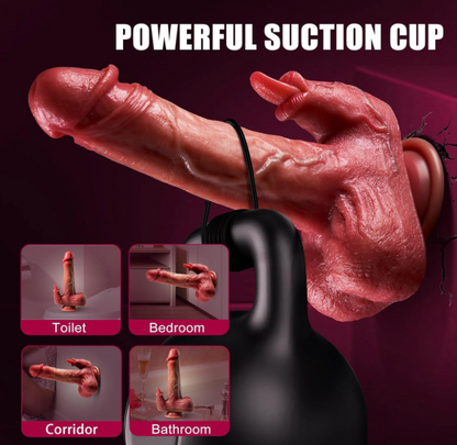 Dildo vibrador y telescópico hiperrealista