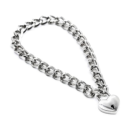 Collar candado de corazón
