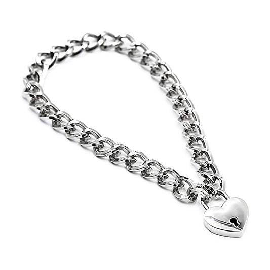 Collar candado de corazón