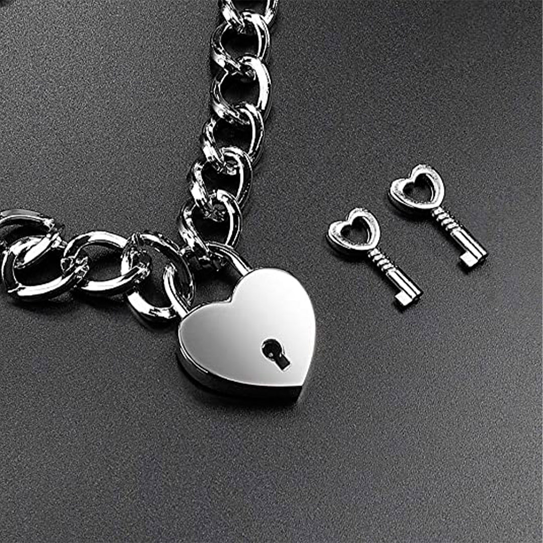 Collar candado de corazón