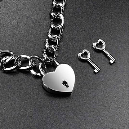 Collar candado de corazón