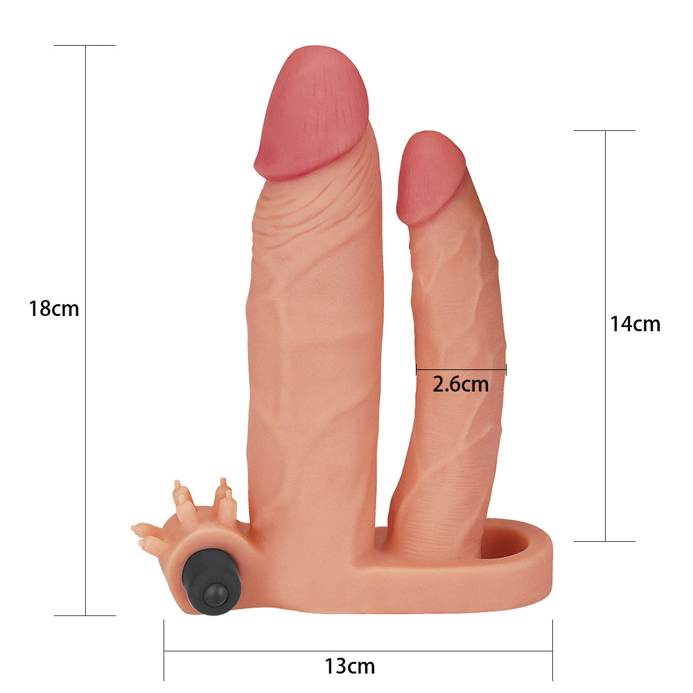 Funda doble para el penze con vibracion