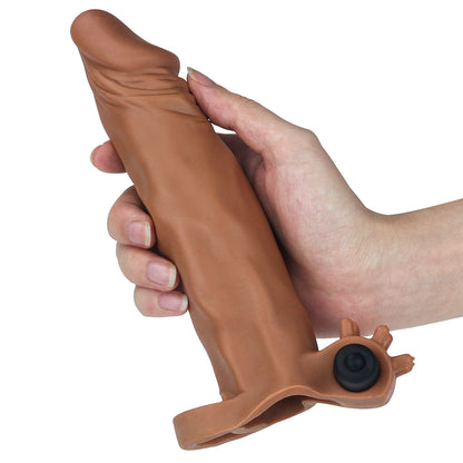 Funda para el pene con anillo y vibrador