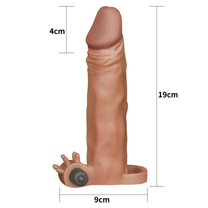 Funda para el pene con anillo y vibrador