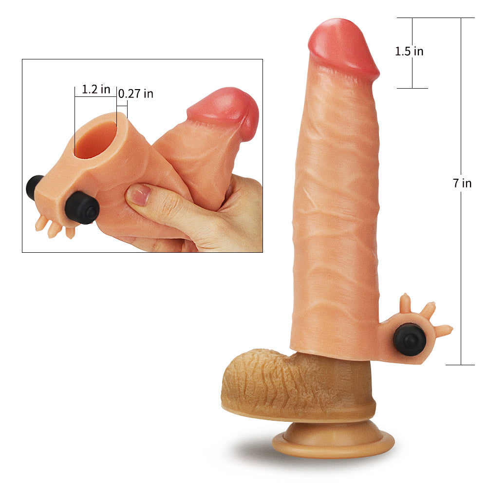 Funda peneana de 18cm con vibración