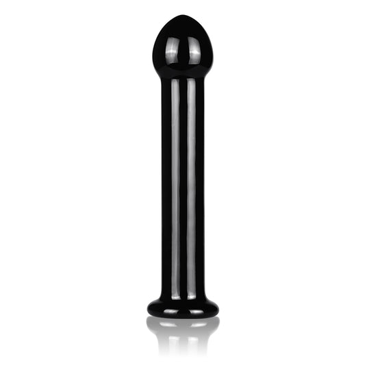 Plug anal vidrio color negro