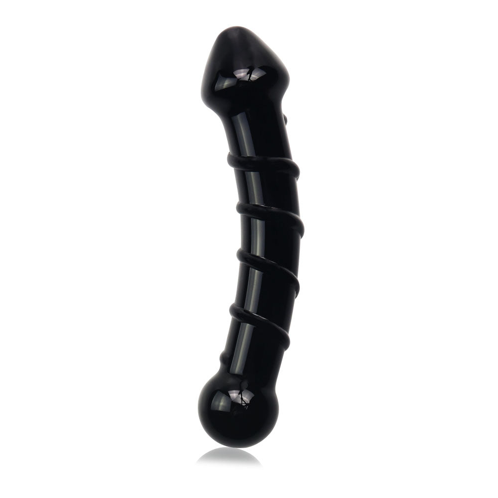 Plug anal vidrio color negro 18 cm