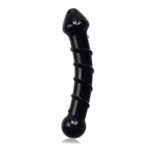 Plug anal vidrio color negro 18 cm